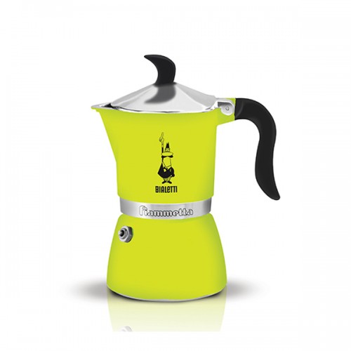 Гейзерная кофеварка Bialetti FIAMMETTA, лайм флуоресцентная, 3 порции, Арт. 4792