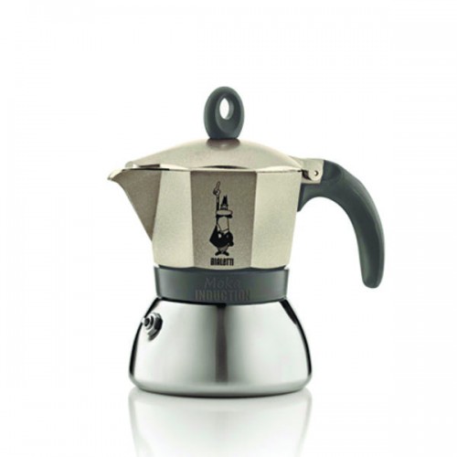 Гейзерная кофеварка Bialetti Moka Induction, золотистая, 6 порций, Арт. 4833